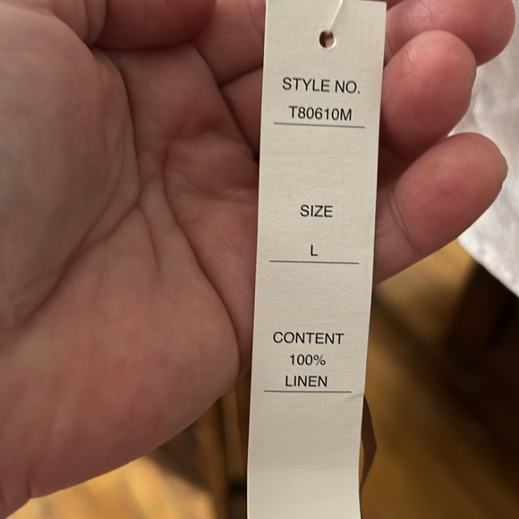 Edward Linen Blouse Large new with tags - Picture 7 of 7